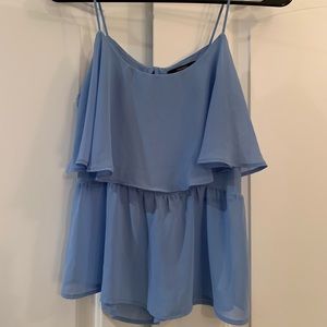 Periwinkle open back tank top. Forever 21